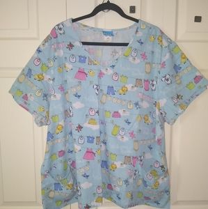 Plus Size 4XL Scrub top